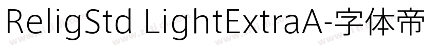 ReligStd LightExtraA字体转换